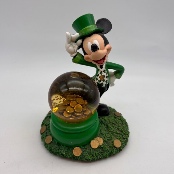 Disney WDW Parks Mickey Mouse Leprechaun St. Patricks Day Mini Water Snow Globe - Picture 1 of 10